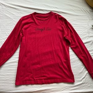 red long sleeve illegal civilization tee